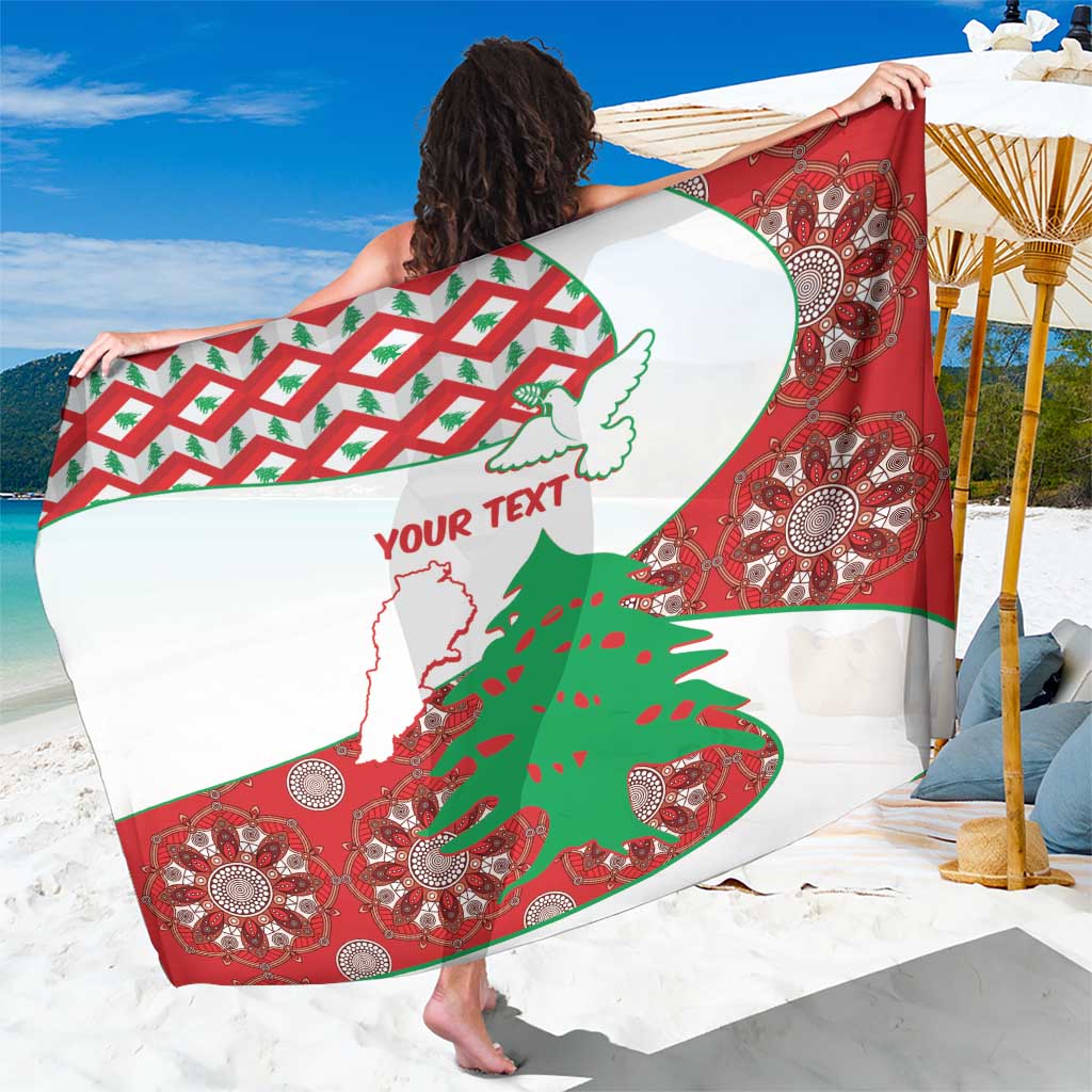 Personalised Lebanon Independence Day Sarong Lebanese Map With Cedrus - Wonder Print Shop