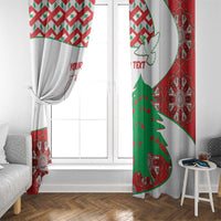 Custom Lebanon window curtain with bold Lebanese flag design, map outline, and cedar motif