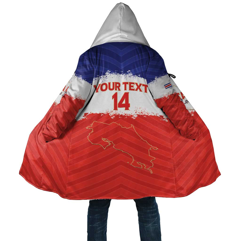 Custom Costa Rica Football Cloak Map With Los Ticos Sporty Style - Wonder Print Shop