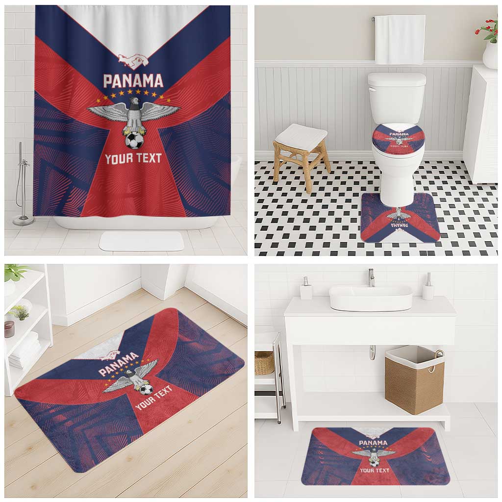 Custom Panama Football Bathroom Set Los Canaleros Harpy Eagle - Wonder Print Shop