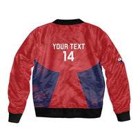 Custom Panama Football Bomber Jacket Los Canaleros Harpy Eagle - Wonder Print Shop