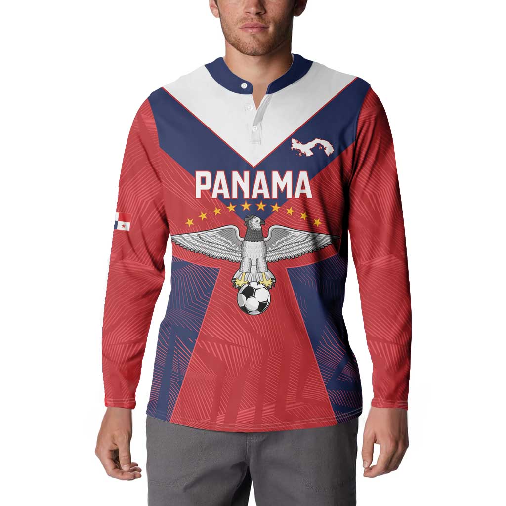 Custom Panama Football Button Sweatshirt Los Canaleros Harpy Eagle - Wonder Print Shop