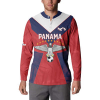 Custom Panama Football Button Sweatshirt Los Canaleros Harpy Eagle - Wonder Print Shop