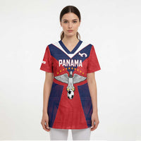 Custom Panama Football Scrub Top Los Canaleros Harpy Eagle - Wonder Print Shop