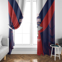 Custom Panama Football Window Curtain Los Canaleros Harpy Eagle - Wonder Print Shop