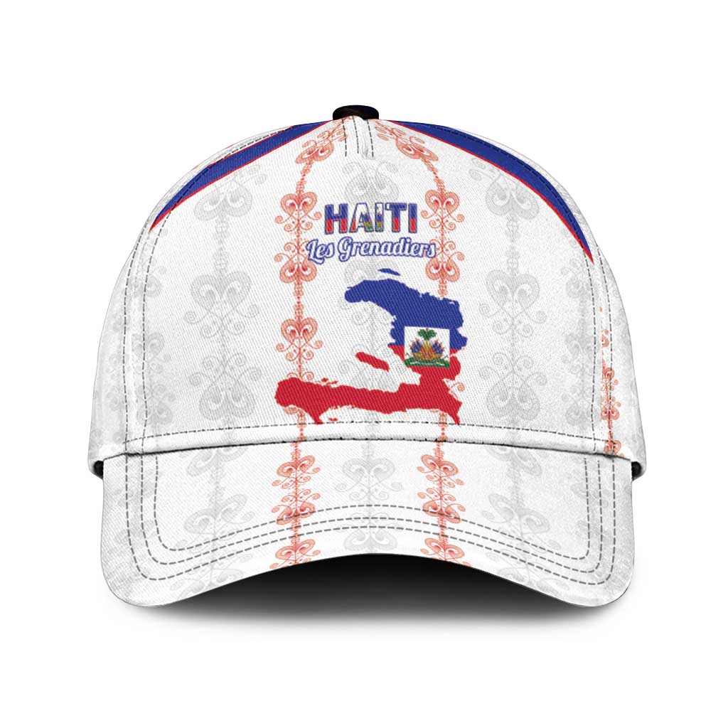 Haiti Football Classic Cap Les Grenadiers Veve Vodou White - Wonder Print Shop