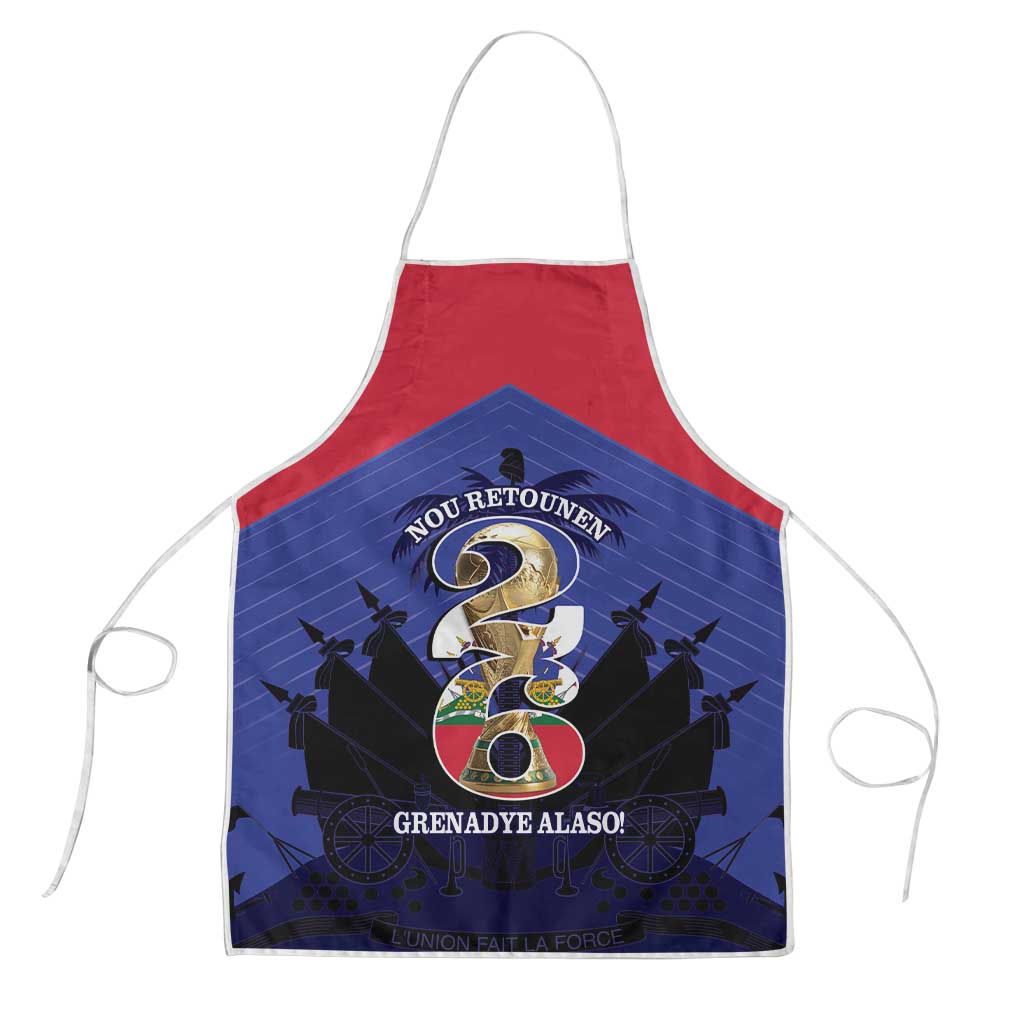 Les Grenadiers Haiti Football Apron 2026 Nou Retounen Blue Version - Wonder Print Shop