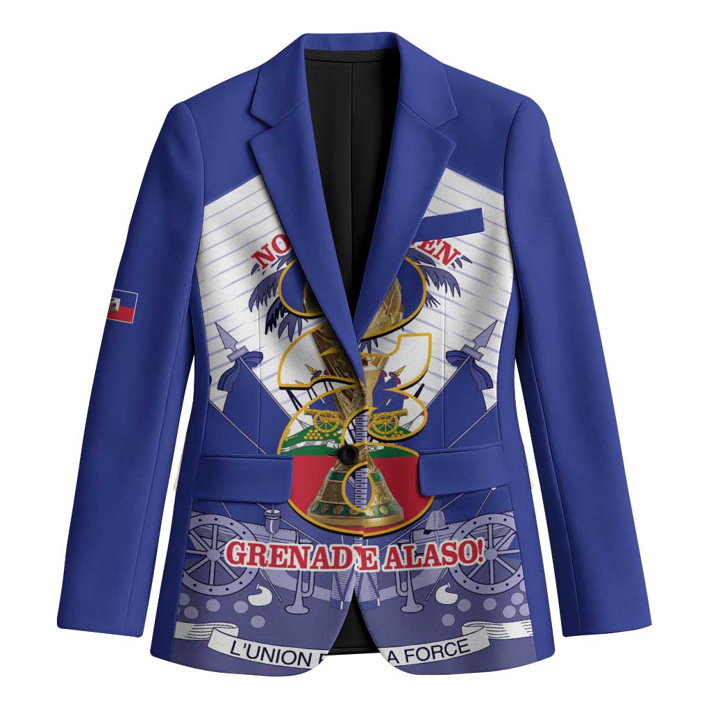 Personalized Les Grenadiers Haiti Football Blazer 2026 Nou Retounen White Version - Wonder Print Shop
