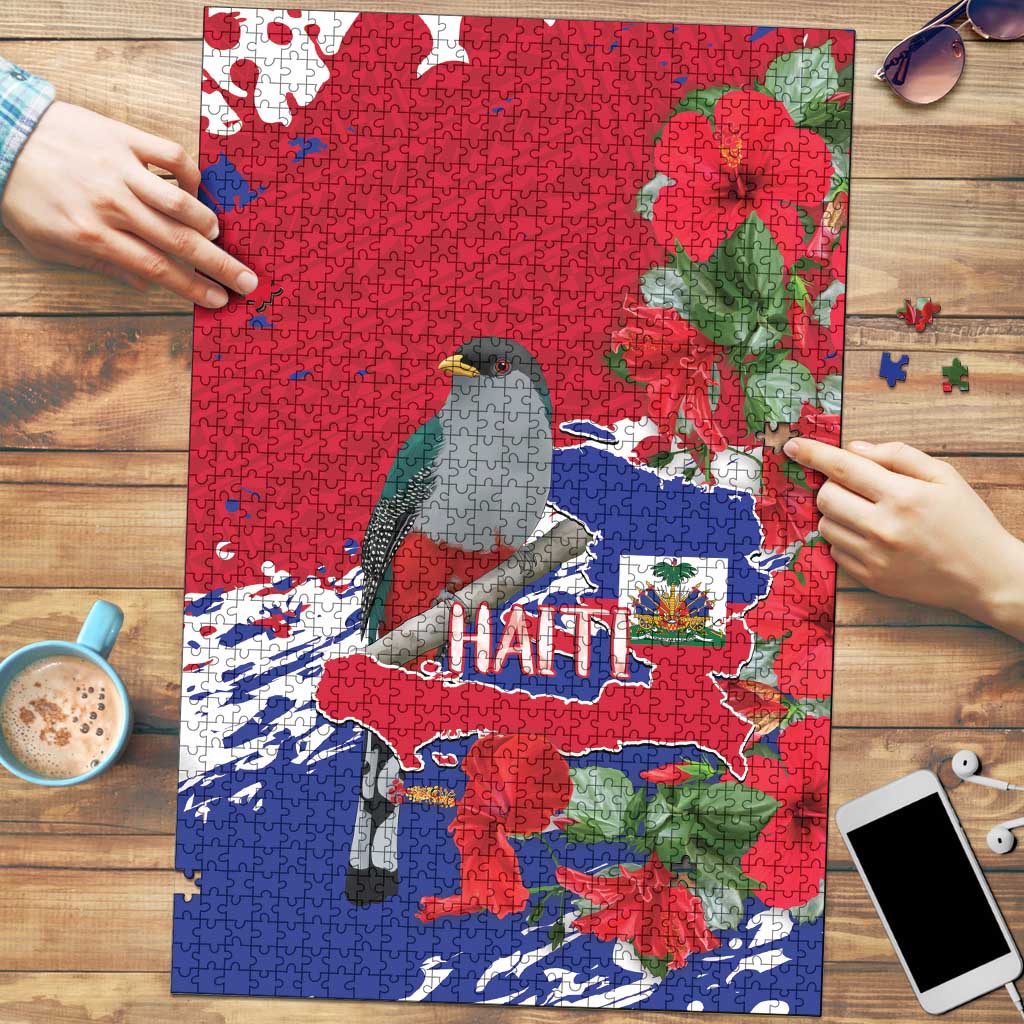 Haiti Independence Day Puzzle 1804 Proud Ayiti Map Hispaniolan Trogon - Wonder Print Shop