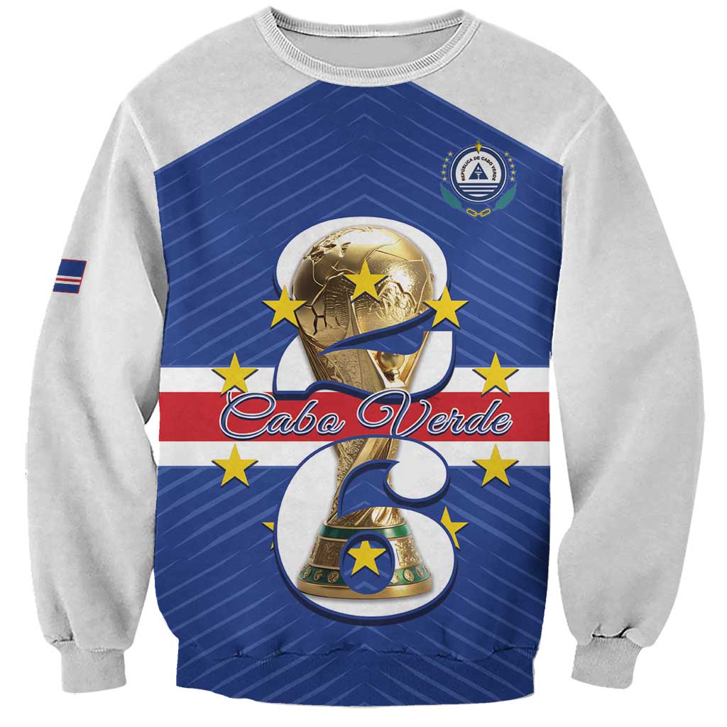 Personalized Cape Verde Football Sweatshirt 2026 Tubaroes Azuis First-ever World Cup - Wonder Print Shop