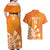 Personalised Netherlands Darts Couples Matching Off Shoulder Maxi Dress and Hawaiian Shirt Holland National Color - Grunge Style - Wonder Print Shop