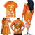 Personalised Netherlands Darts Family Matching Off The Shoulder Long Sleeve Dress and Hawaiian Shirt Holland National Color - Grunge Style - Wonder Print Shop