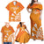 Personalised Netherlands Darts Family Matching Off Shoulder Maxi Dress and Hawaiian Shirt Holland National Color - Grunge Style - Wonder Print Shop