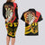 Germany Darts Couples Matching Long Sleeve Bodycon Dress and Hawaiian Shirt Flaming Dartboard Style - Wonder Print Shop