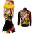 Personalised Germany Darts Couples Matching Mermaid Dress and Long Sleeve Button Shirt Flaming Dartboard Style