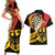 Germany Darts Couples Matching Short Sleeve Bodycon Dress and Hawaiian Shirt Flaming Dartboard Style - Wonder Print Shop