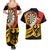 Germany Darts Couples Matching Summer Maxi Dress and Hawaiian Shirt Flaming Dartboard Style - Wonder Print Shop