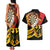 Germany Darts Couples Matching Tank Maxi Dress and Hawaiian Shirt Flaming Dartboard Style - Wonder Print Shop