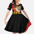 Germany Darts Family Matching Long Sleeve Bodycon Dress and Hawaiian Shirt Flaming Dartboard Style - Wonder Print Shop