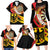 Germany Darts Family Matching Long Sleeve Bodycon Dress and Hawaiian Shirt Flaming Dartboard Style - Wonder Print Shop