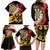 Germany Darts Family Matching Long Sleeve Bodycon Dress and Hawaiian Shirt Flaming Dartboard Style - Wonder Print Shop