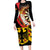 Germany Darts Family Matching Long Sleeve Bodycon Dress and Hawaiian Shirt Flaming Dartboard Style - Wonder Print Shop