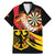 Germany Darts Family Matching Mermaid Dress and Hawaiian Shirt Flaming Dartboard Style - Wonder Print Shop