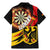 Germany Darts Family Matching Mermaid Dress and Hawaiian Shirt Flaming Dartboard Style - Wonder Print Shop