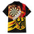 Germany Darts Family Matching Off The Shoulder Long Sleeve Dress and Hawaiian Shirt Flaming Dartboard Style - Wonder Print Shop