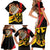 Germany Darts Family Matching Short Sleeve Bodycon Dress and Hawaiian Shirt Flaming Dartboard Style - Wonder Print Shop