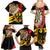 Germany Darts Family Matching Summer Maxi Dress and Hawaiian Shirt Flaming Dartboard Style - Wonder Print Shop