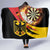 Germany Darts Hooded Blanket Flaming Dartboard Style