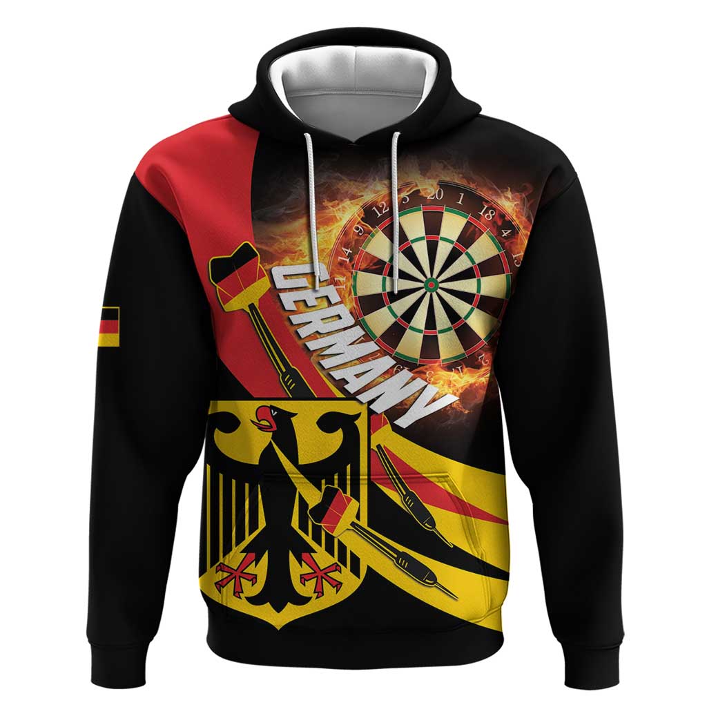 Germany Darts Hoodie Flaming Dartboard Style - Wonder Print Shop