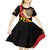 Germany Darts Kid Short Sleeve Dress Flaming Dartboard Style - Wonder Print Shop