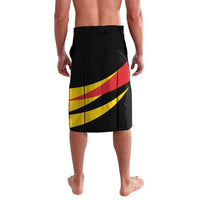 Black shorts with Germany flag stripes and yellow red diagonal band on the back