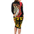 Personalised Germany Darts Long Sleeve Bodycon Dress Flaming Dartboard Style