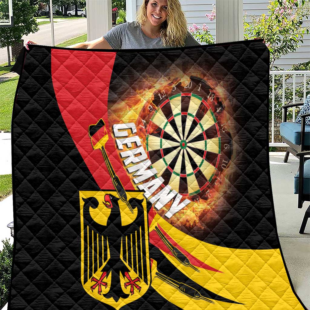 Germany Darts Quilt Flaming Dartboard Style - Wonder Print Shop