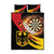 Germany Darts Quilt Bed Set Flaming Dartboard Style - Wonder Print Shop