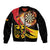 Personalised Germany Darts Sleeve Zip Bomber Jacket Flaming Dartboard Style