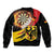 Personalised Germany Darts Sleeve Zip Bomber Jacket Flaming Dartboard Style