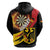 Germany Darts Zip Hoodie Flaming Dartboard Style - Wonder Print Shop