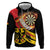 Germany Darts Zip Hoodie Flaming Dartboard Style - Wonder Print Shop