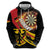 Germany Darts Zip Hoodie Flaming Dartboard Style - Wonder Print Shop