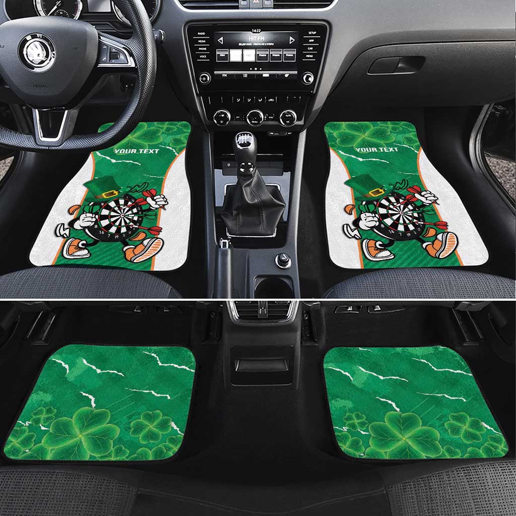 Personalised Ireland Darts Car Mats Irish Dartboard Mascot Shamrock Pattern - Wonder Print Shop