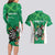 Personalised Ireland Darts Couples Matching Long Sleeve Bodycon Dress and Hawaiian Shirt Irish Dartboard Mascot Shamrock Pattern - Wonder Print Shop