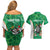 Personalised Ireland Darts Couples Matching Off Shoulder Short Dress and Hawaiian Shirt Irish Dartboard Mascot Shamrock Pattern - Wonder Print Shop