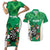 Personalised Ireland Darts Couples Matching Short Sleeve Bodycon Dress and Hawaiian Shirt Irish Dartboard Mascot Shamrock Pattern - Wonder Print Shop