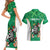 Personalised Ireland Darts Couples Matching Short Sleeve Bodycon Dress and Hawaiian Shirt Irish Dartboard Mascot Shamrock Pattern - Wonder Print Shop