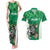 Personalised Ireland Darts Couples Matching Tank Maxi Dress and Hawaiian Shirt Irish Dartboard Mascot Shamrock Pattern - Wonder Print Shop