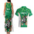 Personalised Ireland Darts Couples Matching Tank Maxi Dress and Hawaiian Shirt Irish Dartboard Mascot Shamrock Pattern - Wonder Print Shop